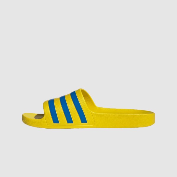 Adidas Adilette Aqua 3 Stripes Classic Unisex Παντοφλα Κιτρινο - Μπλε