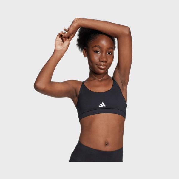 Adidas Training Essentiasl Medium Support Παιδικο Μπουστο Μαυρο