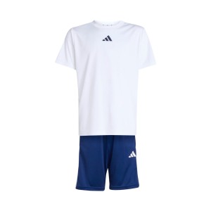 Adidas Sportswear TR Essentials 3 Stripes Climacool Παιδικο Σετ Ρουχων Λευκο - Μπλε