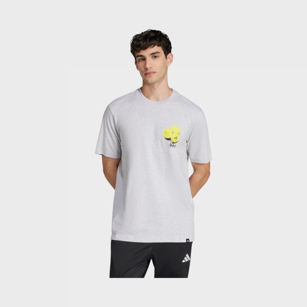 Adidas Sportswear Lemon Graphic T Casual Ανδρικη Μπλουζα Γκρι