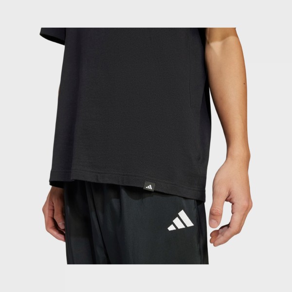 Adidas Sportswear Short Slide Chest Logo Ανδρικη Μπλουζα Μαυρη