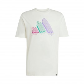 Adidas Sportswear Ice Bar Graphics Crew Neck Unisex Μπλουζα Λευκη