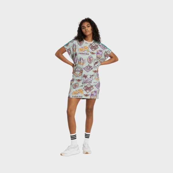 Adidas Sportswear X Farm Rio AOP Graphics Γυναικειο Φορεμα Βεραμαν