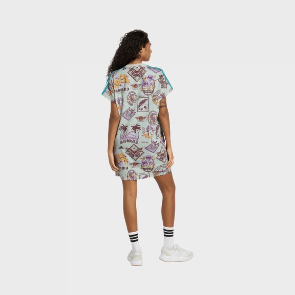Adidas Sportswear X Farm Rio AOP Graphics Γυναικειο Φορεμα Βεραμαν