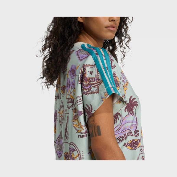Adidas Sportswear X Farm Rio AOP Graphics Γυναικειο Φορεμα Βεραμαν