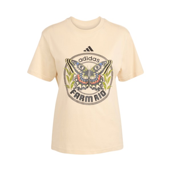 Adidas Sportswear x Farm Rio Butterfly Logo Γυναικεια Μπλουζα Μπεζ