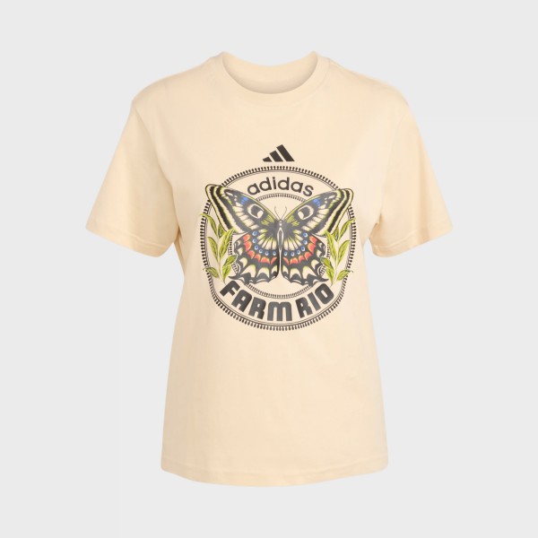 Adidas Sportswear x Farm Rio Butterfly Logo Γυναικεια Μπλουζα Μπεζ