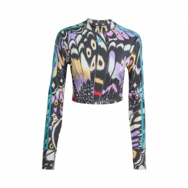 Adidas x Farm Latin America All Over Prints Γυναικεια Μπλουζα Μωβ - Μαυρο