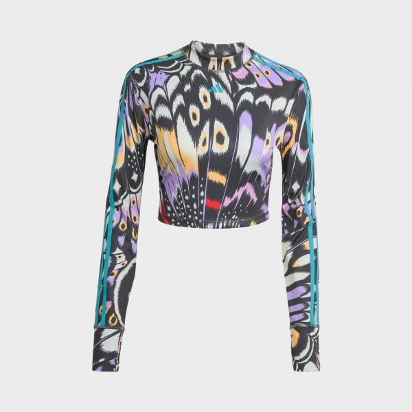 Adidas x Farm Latin America All Over Prints Γυναικεια Μπλουζα Μωβ - Μαυρο