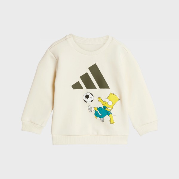 Adidas Sportswear 3 Bars Rib Simpsons Βρεφικο Σετ Ρουχων Μπεζ