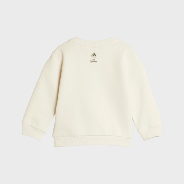 Adidas Sportswear 3 Bars Rib Simpsons Βρεφικο Σετ Ρουχων Μπεζ