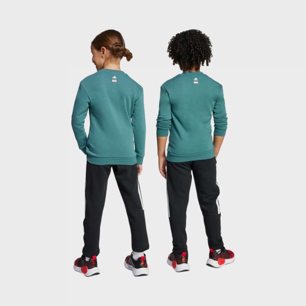Adidas Sportwear Marvel Spider Man Logo Terry Παιδικο Σετ Ρουχων Πρασινο - Μαυρο