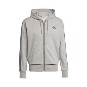 Adidas Essentials Hooded Track Top 3 Stripes Ανδρικη Ζακετα Γκρι