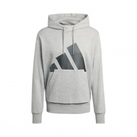 Adidas Essentials 3 Bars Classic Hooded Ανδρικη Φουτερ Γκρι