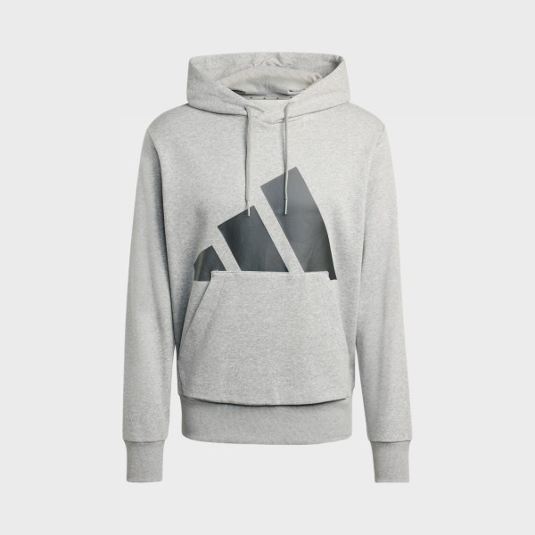 Adidas Essentials 3 Bars Classic Hooded Ανδρικη Φουτερ Γκρι