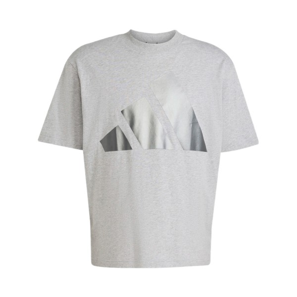 Adidas Sportswear Ess Holiday Big Bars Ανδρικη Μπλουζα Γκρι