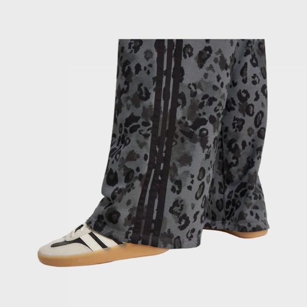 Adidas 3 Stripes Open Ham Animal Prints Γυναικειο Παντελονι Φορμας Μαυρη
