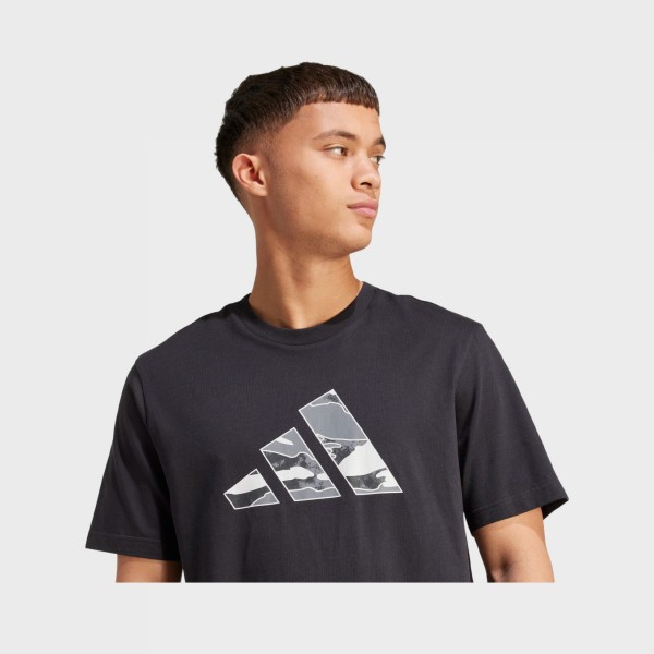 Adidas Sportswear Camo Bar Logo Classic Ανδρικη Μπλουζα Μαυρη