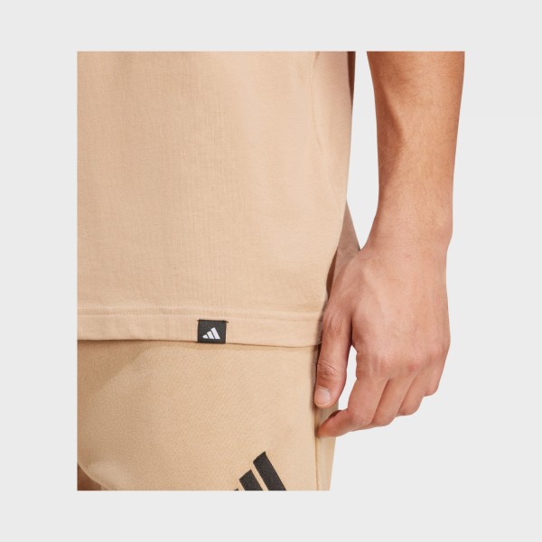 Adidas Sportswear Camo Bar Logo Classic Ανδρικη Μπλουζα Μπεζ