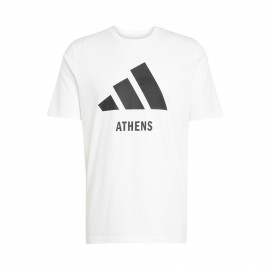 Adidas Sportwear Athens Graphic Classic Fit Ανδρικη Μπλουζα Λευκη