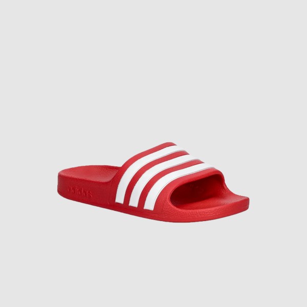 Adidas Adilette Aqua Slip On 3 Stripes Unisex Παιδικη Παντοφλα Κοκκινη - Λευκη