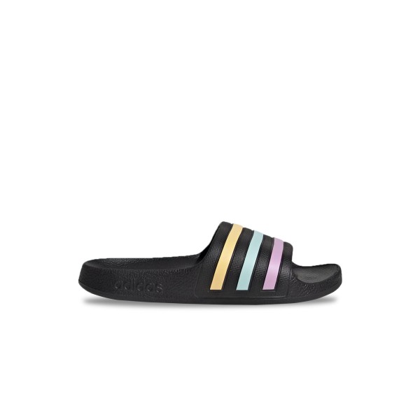 Adidas Adilette Aqua Slip On 3 Stripes Unisex Παιδικη Παντοφλα Μαυρη - Πολυχρωμη