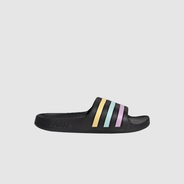 Adidas Adilette Aqua Slip On 3 Stripes Unisex Παιδικη Παντοφλα Μαυρη - Πολυχρωμη