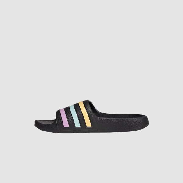 Adidas Adilette Aqua Slip On 3 Stripes Unisex Παιδικη Παντοφλα Μαυρη - Πολυχρωμη