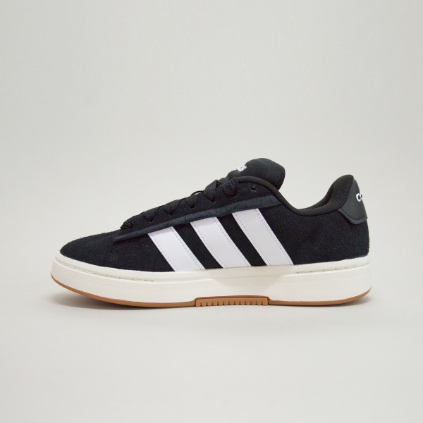 Adidas Grand Court Alpha 00S 3 Bars Suede Ανδρικο Παπουτσι Μαυρο - Λευκο
