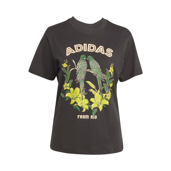 Adidas x Farm Rio Graphics Parrots Γυναικεια Μπλουζα Μαυρη