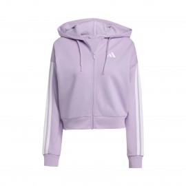 Adidas Sportswear 3 Stripes DNA Hooded Casual Γυναικεια Ζακετα Μωβ