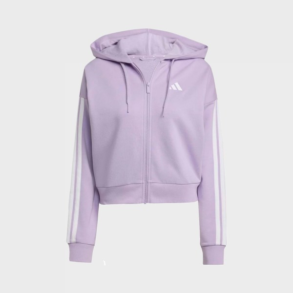 Adidas Sportswear 3 Stripes DNA Hooded Casual Γυναικεια Ζακετα Μωβ