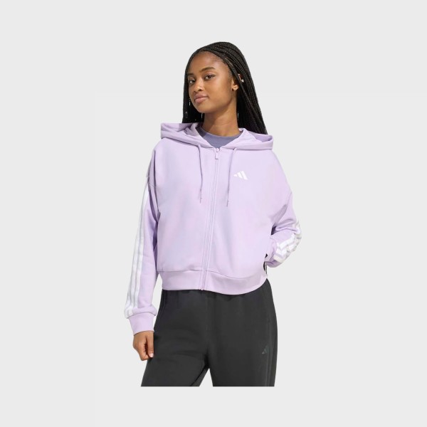 Adidas Sportswear 3 Stripes DNA Hooded Casual Γυναικεια Ζακετα Μωβ