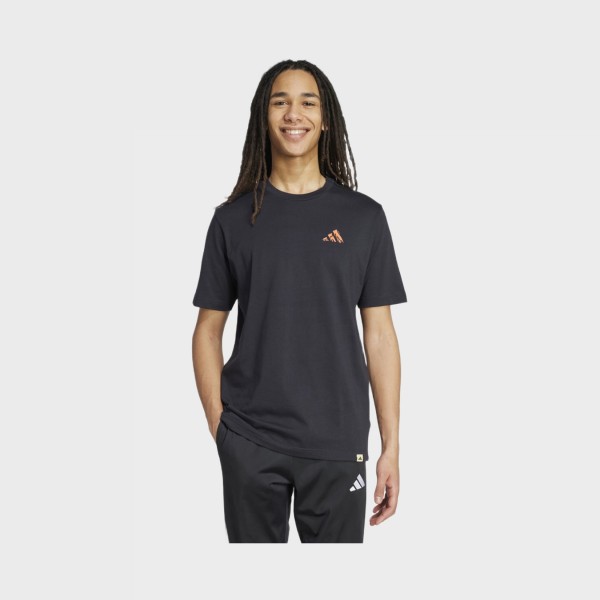 Adidas Sportswear Doodle Hunt Hike Graphics Ανδρικη Μπλουζα Μαυρη