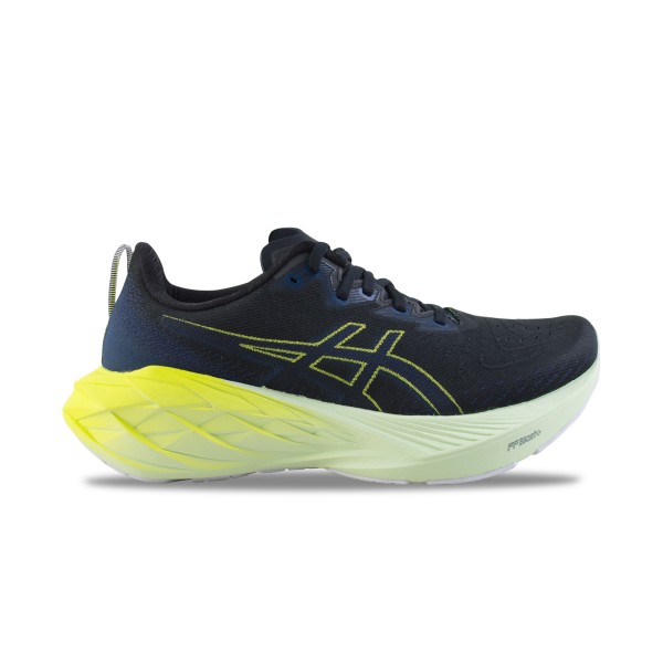 Asics Novablast 4 Running Ανδρικο Παπουτσι Μαυρο - Πρασινο