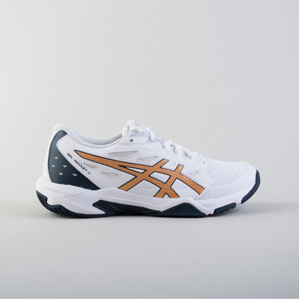 Asics Gel Rocket 11 Volley Γυναικειο Παπουτσι Λευκο - Χρυσο