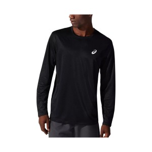 Asics Core Long Sleeve Ανδρικη Μπλουζα Μαυρη