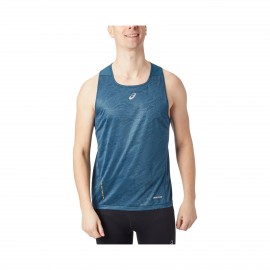 Asics Fujitrail Performance Αθλητικη Αμανικη Μπλουζα Μπλε