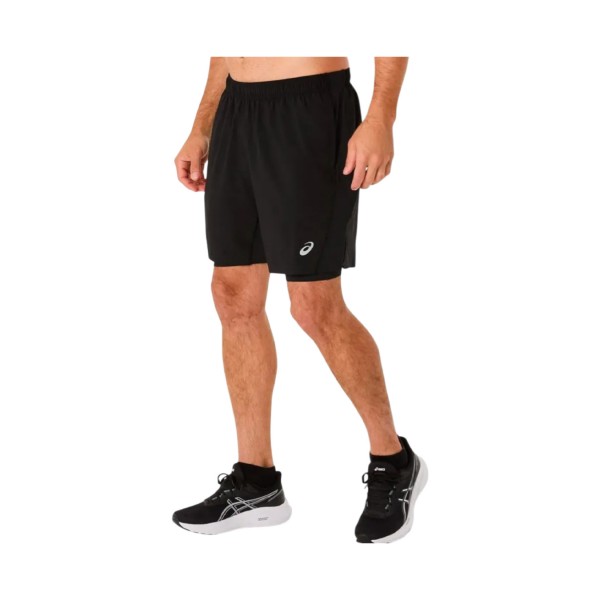 Asics Core 2IN1 Tights 7 Inches Runing Ανδρικο Σορτσακι Μαυρο
