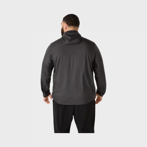 Asics Core Everyday Reflective Logo Hooded Ανδρικη Ζακετα Μαυρη