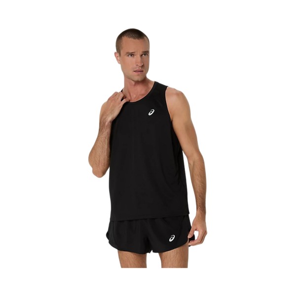 Asics Core Singlet Everyday Training Αμανικη Ανδρικη Μπλουζα Μαυρη