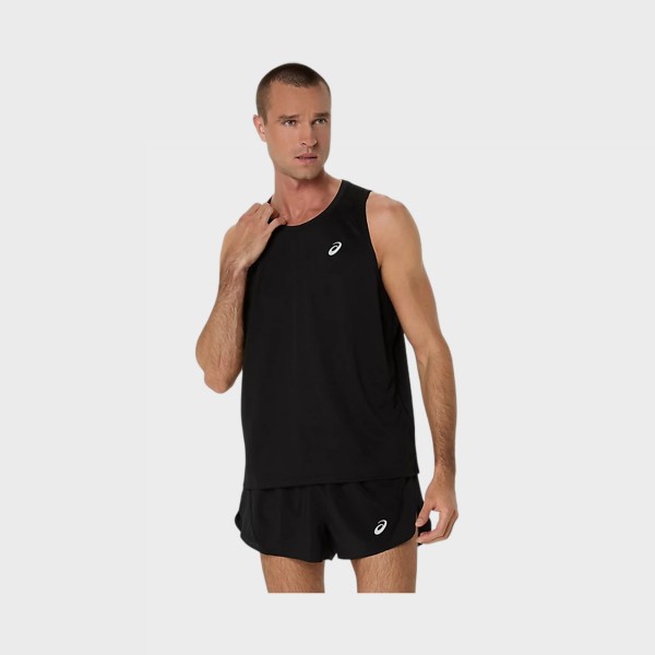 Asics Core Singlet Everyday Training Αμανικη Ανδρικη Μπλουζα Μαυρη