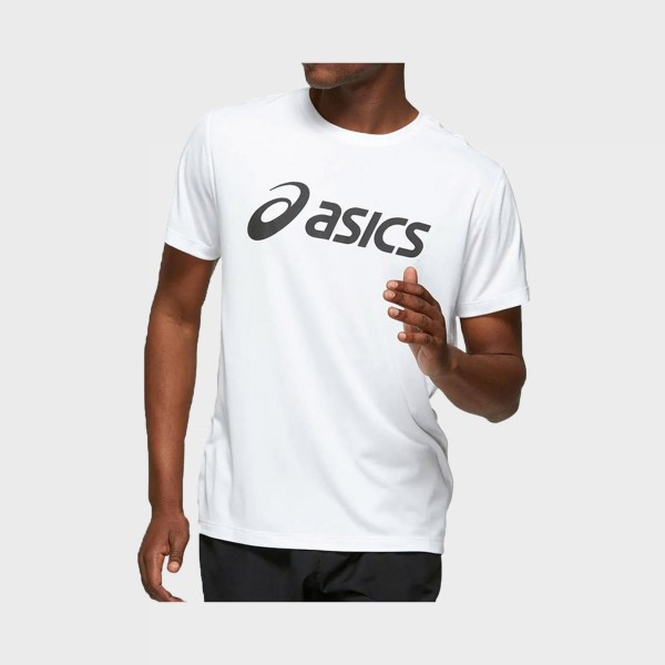 Asics Big Logo Ανδρικη Μπλουζα Λευκη