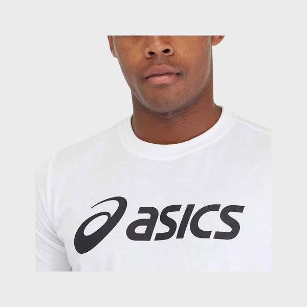 Asics Big Logo Ανδρικη Μπλουζα Λευκη