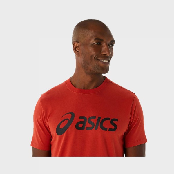 Asics Big Logo Ανδρικη Μπλουζα Κεραμιδι