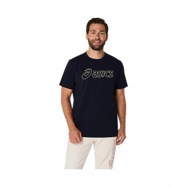 Asics Logo Casual SS Ανδρικη Μπλουζα Μπλε