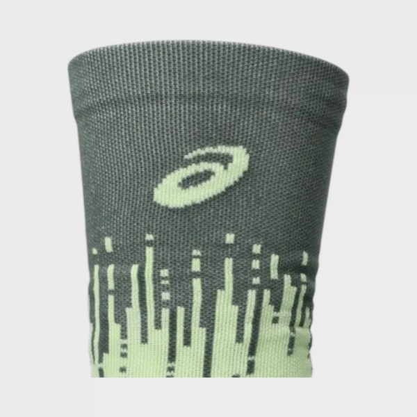 Asics Performance Run Crew 1 Ζευγαρι Unisex Καλτσες Πρασινες