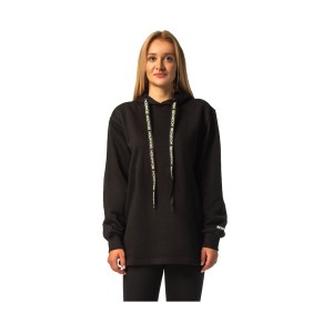 Be Nation Long Antifit Hooded Γυναικειο Φουτερ Μαυρο