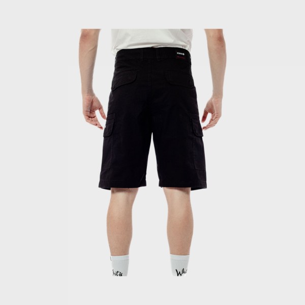 Bee Unususal Ripstop Cargo Pockets Relaxed Fit Ανδρικη Βερμουδα Μαυρη