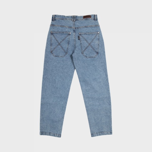 Bee Unusual Feel Good Baggy Denim Unisex Παντελονι Τζιν Μπλε